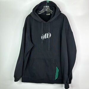 Vintage Mountain Dew Black Hooded Sweatshirt Y2K XL